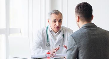 man on a meeting with a specialist