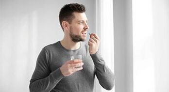 the man is taking medication to treat prostatitis